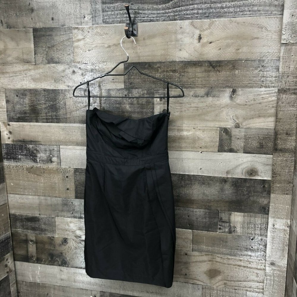 Ann Taylor Loft Strapless Little Black Dress Sz 0 - Picture 2 of 8